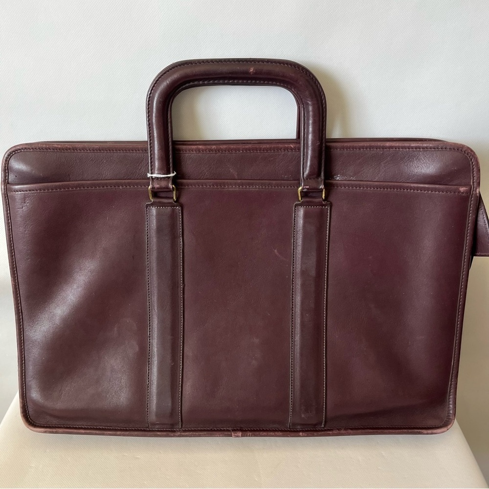 Vintage Coach Brown Leather Briefcase Laptop Bag